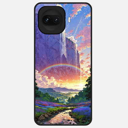  Rainbow Valley Dream Glass Case for iQOO 15R back cover – full design glossy printed glass finish