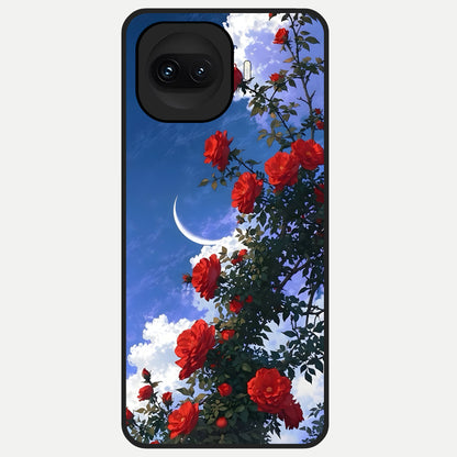  Rose Drift Flowers Glass Case for iQOO 15R back cover – full design glossy printed glass finish
