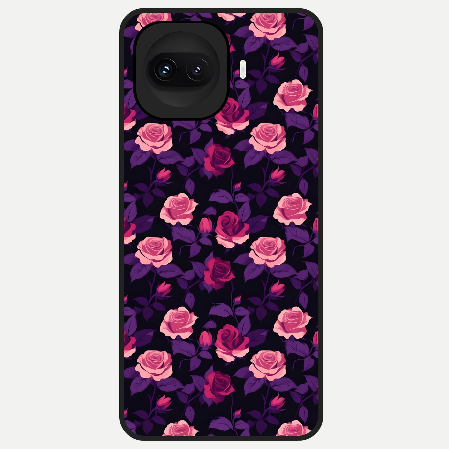  Rose Garden Twilight Glass Case for iQOO 15R back cover – full design glossy printed glass finish