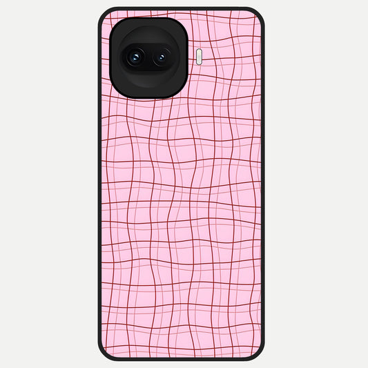  Soft Grid Bliss Glass Case for iQOO 15R back cover – full design glossy printed glass finish