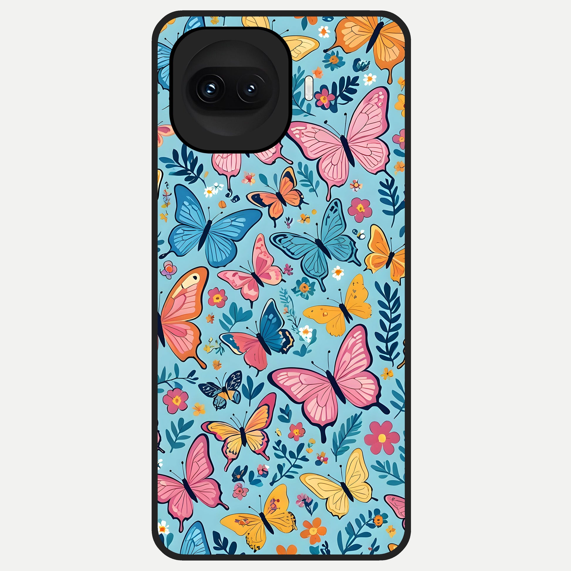  Spring Wing Garden Glass Case for iQOO 15R back cover – full design glossy printed glass finish
