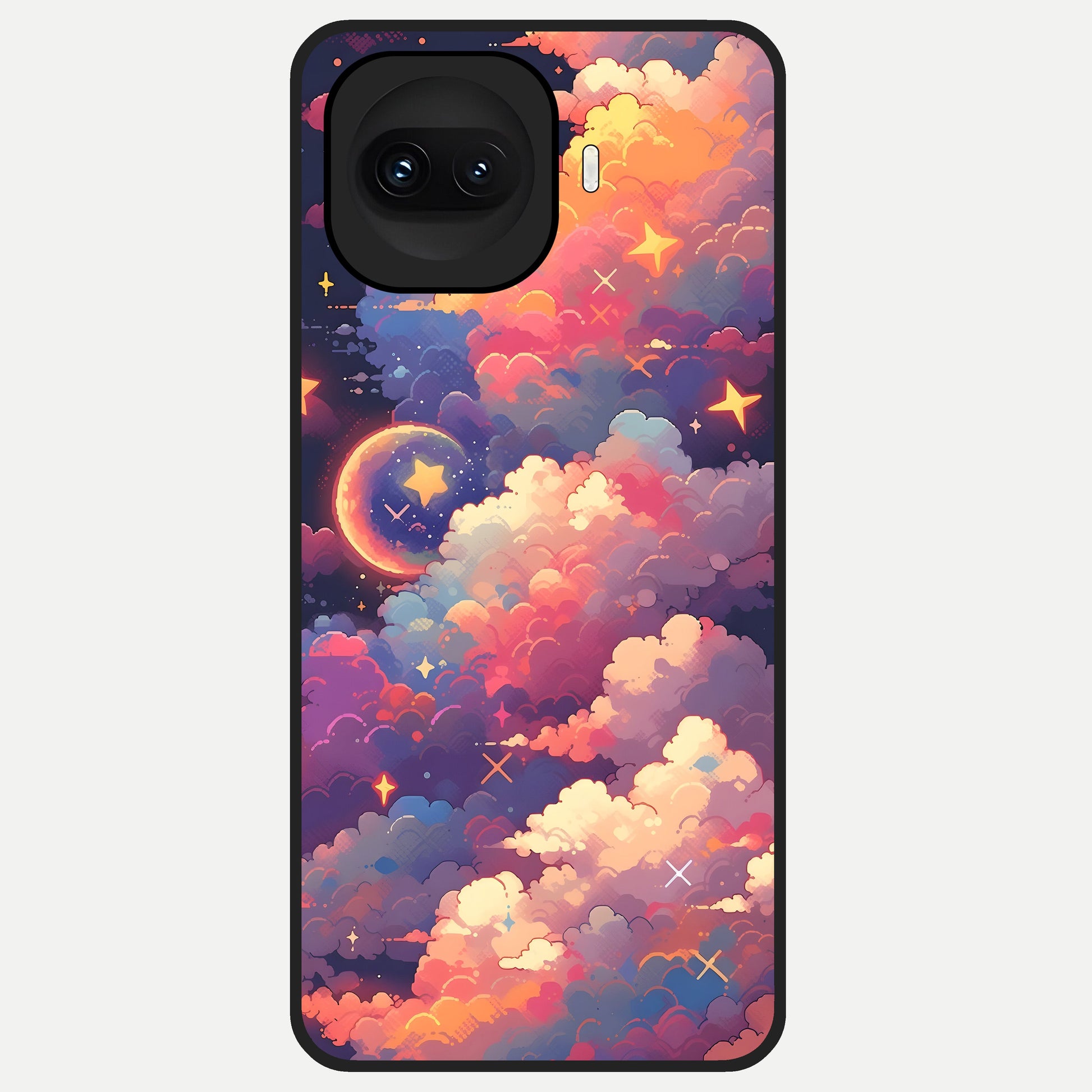  Starlit Dream Clouds Glass Case for iQOO 15R back cover – full design glossy printed glass finish