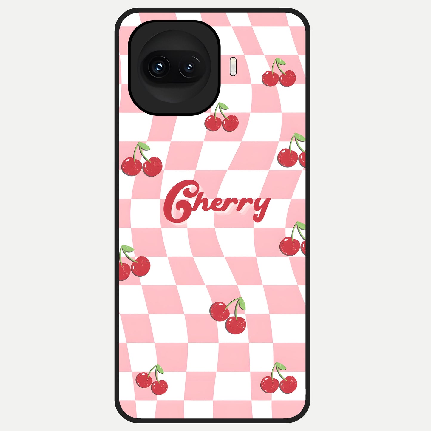  Sweet Cherry Vibes Glass Case for iQOO 15R back cover – full design glossy printed glass finish