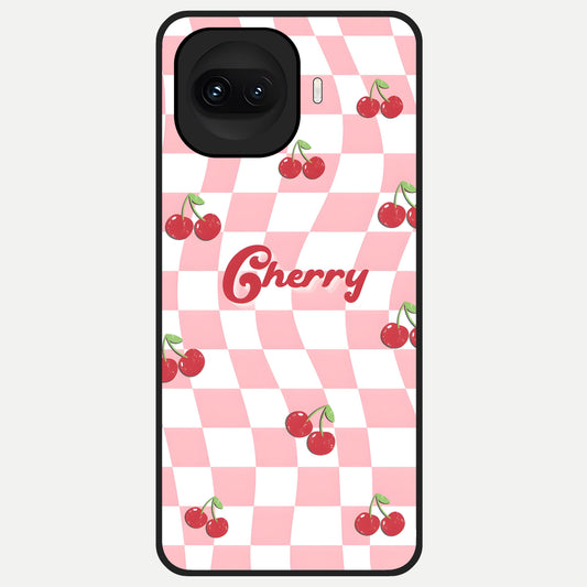  Sweet Cherry Vibes Glass Case for iQOO 15R back cover – full design glossy printed glass finish