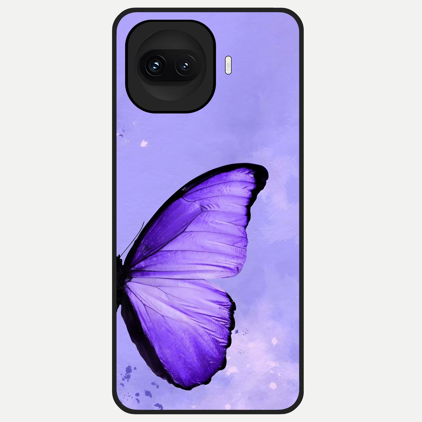  Violet Dream Wing Glass Case for iQOO 15R back cover – full design glossy printed glass finish