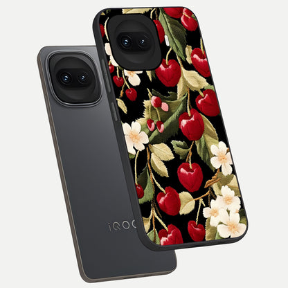  Blooming Spendor Bird phone case for iQOO 15R showing premium glass back cover with detailed artwork