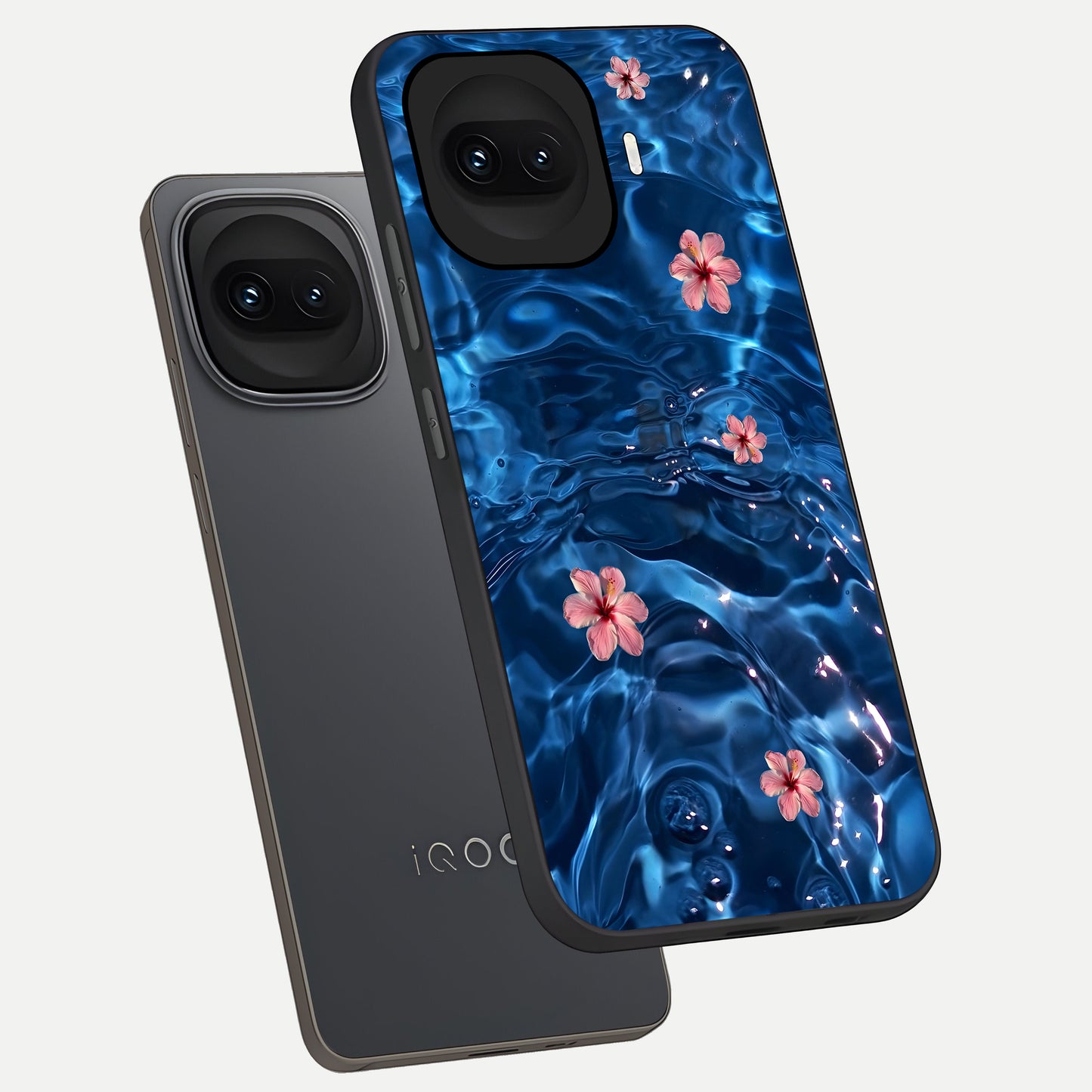  Bloom Thread Art phone case for iQOO 15R showing premium glass back cover with detailed artwork