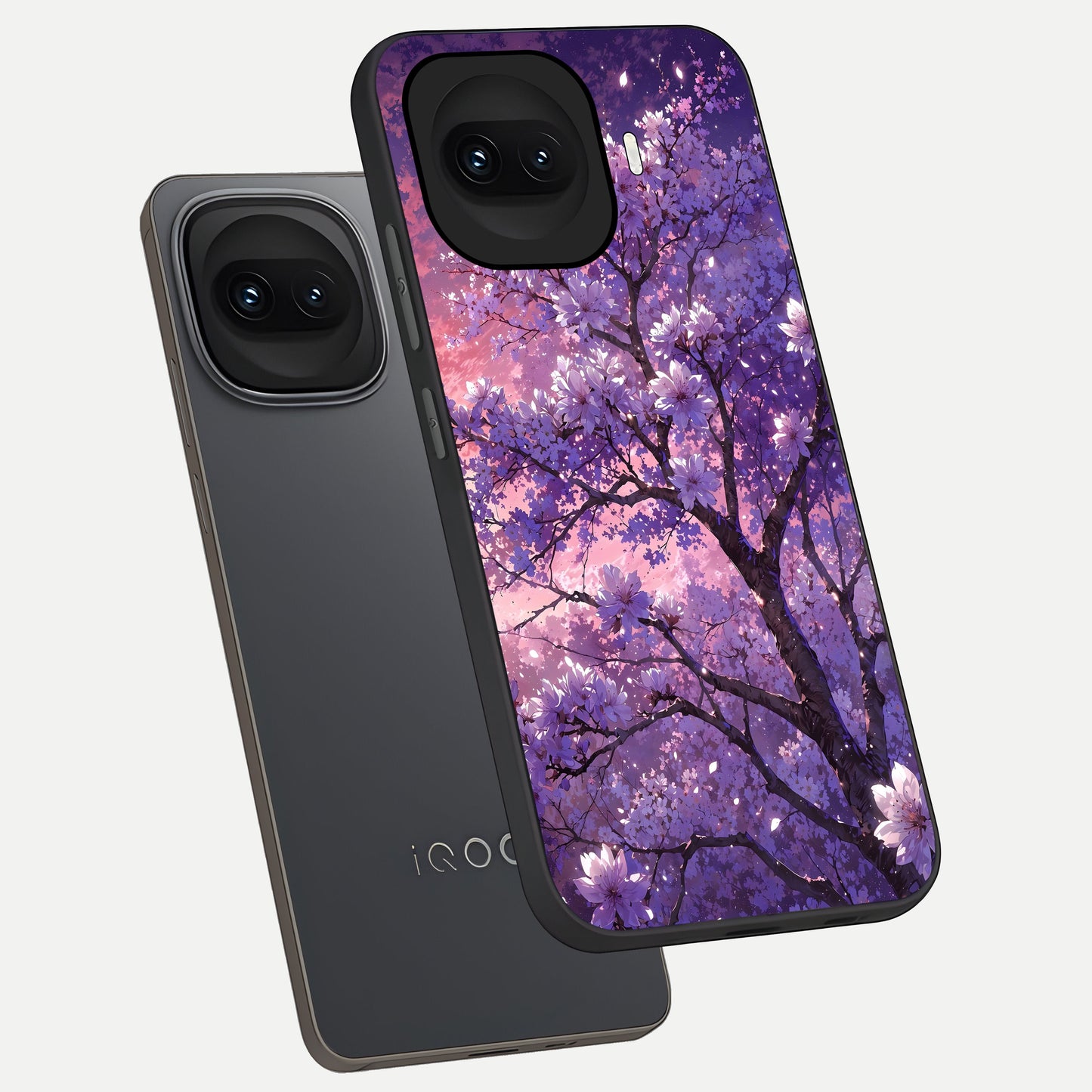  Blossom Tree phone case for iQOO 15R showing premium glass back cover with detailed artwork