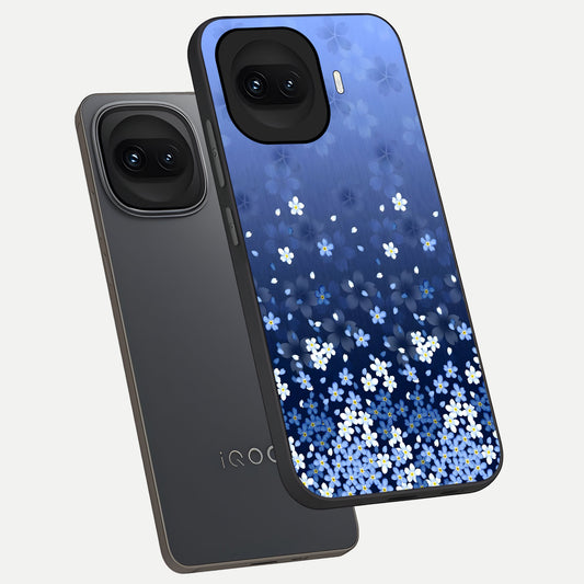  Blue Starry phone case for iQOO 15R showing premium glass back cover with detailed artwork
