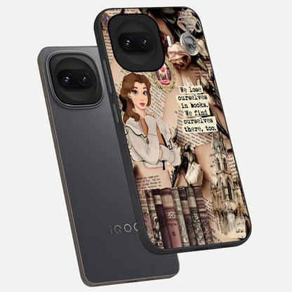  Bookish Dream World phone case for iQOO 15R showing premium glass back cover with detailed artwork
