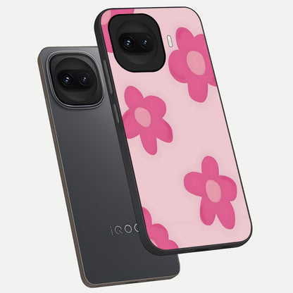  Candy Bloom Dreams phone case for iQOO 15R showing premium glass back cover with detailed artwork