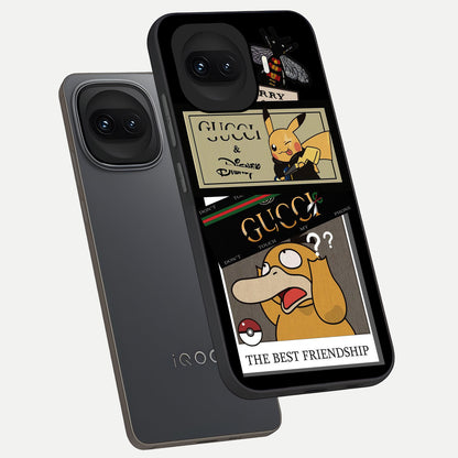  Cartoon Brand Play Mashup phone case for iQOO 15R showing premium glass back cover with detailed artwork