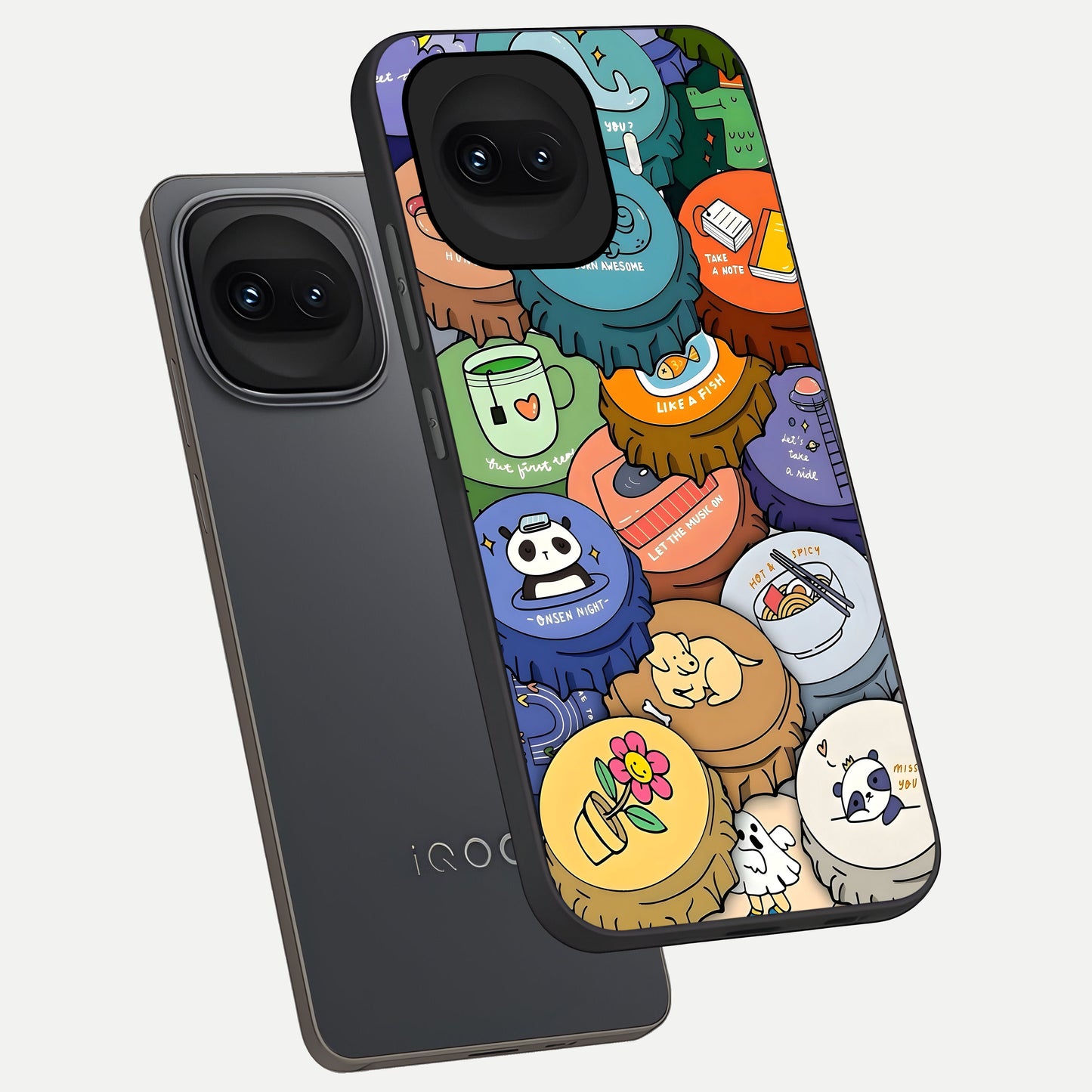  Coins Patterns phone case for iQOO 15R showing premium glass back cover with detailed artwork