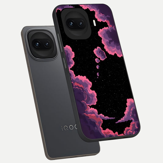  Cosmic Cloud Journey phone case for iQOO 15R showing premium glass back cover with detailed artwork