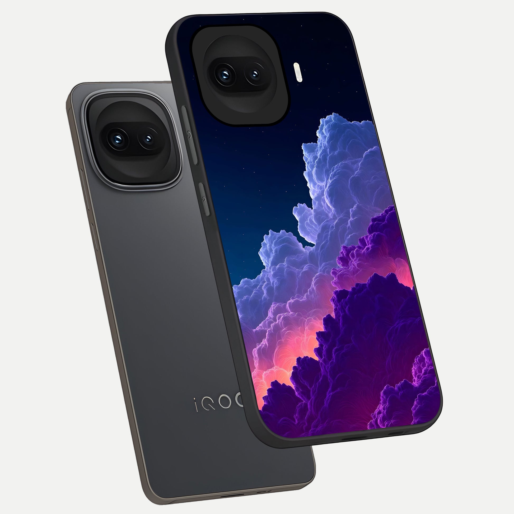  Dreamy Cloud Skies phone case for iQOO 15R showing premium glass back cover with detailed artwork