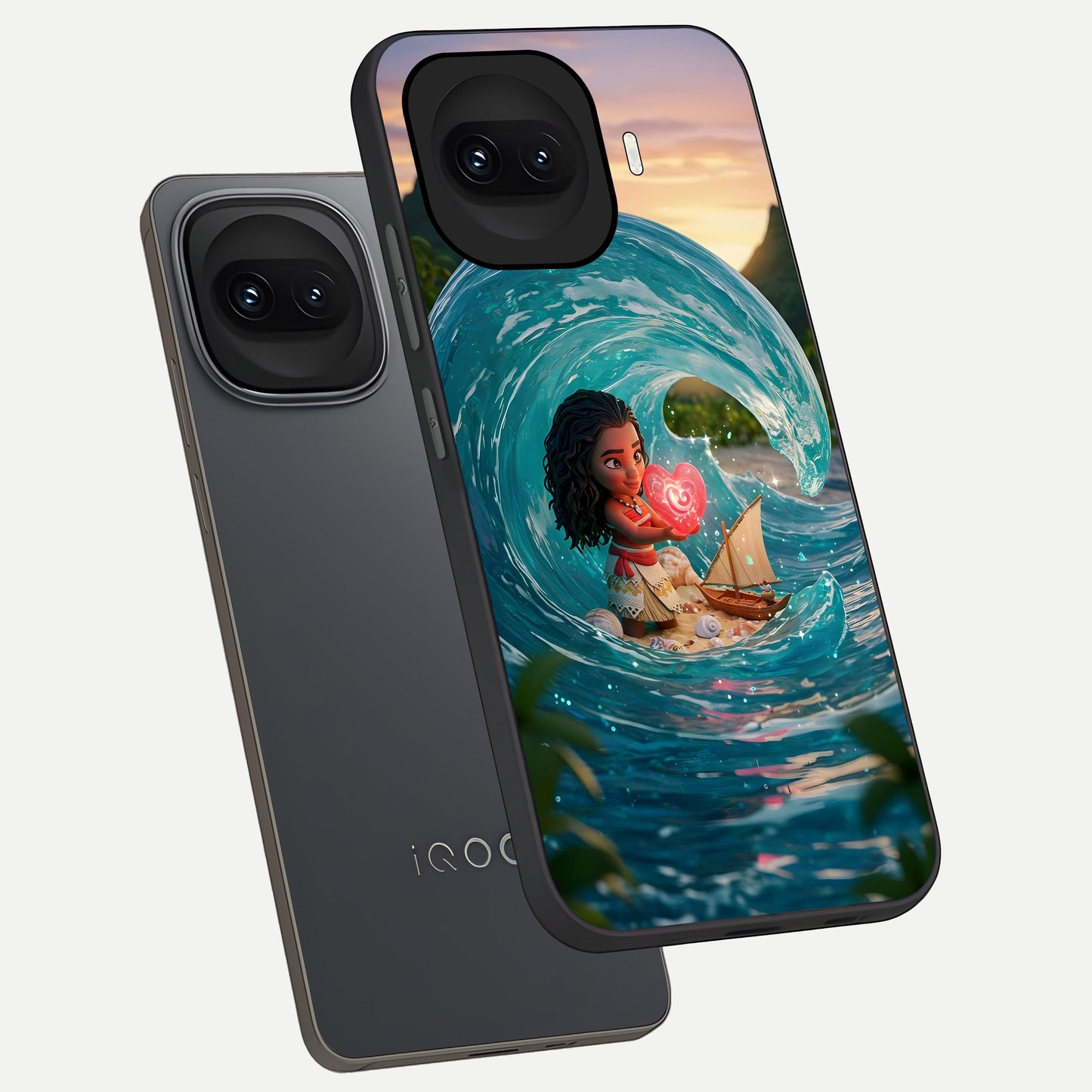  Heart of Ocean phone case for iQOO 15R showing premium glass back cover with detailed artwork