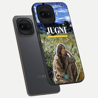  Jugni Soul Vibes phone case for iQOO 15R showing premium glass back cover with detailed artwork