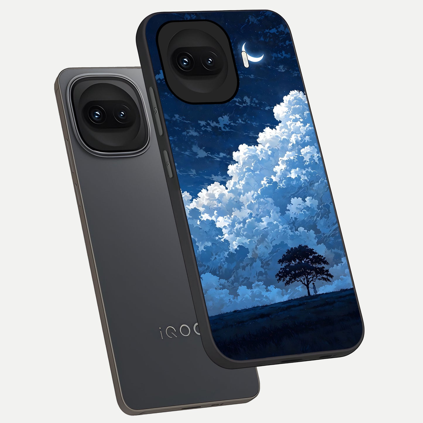  Midnight Sky Serenity phone case for iQOO 15R showing premium glass back cover with detailed artwork