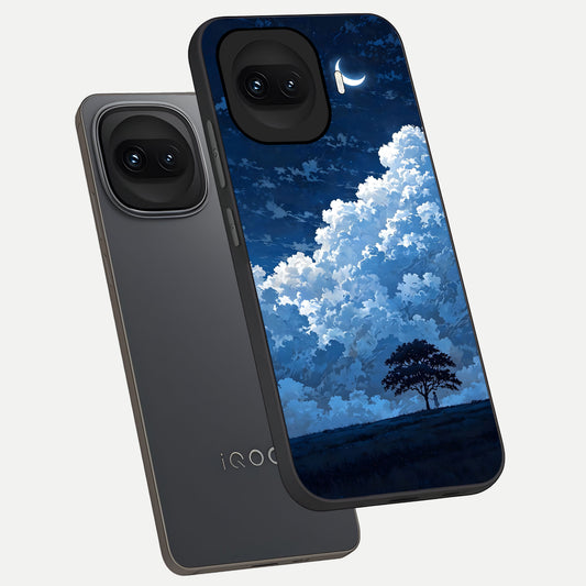 Midnight Sky Serenity phone case for iQOO 15R showing premium glass back cover with detailed artwork