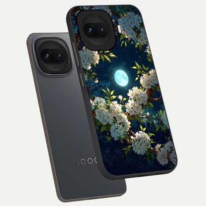  Moonlit Blossom Dream phone case for iQOO 15R showing premium glass back cover with detailed artwork