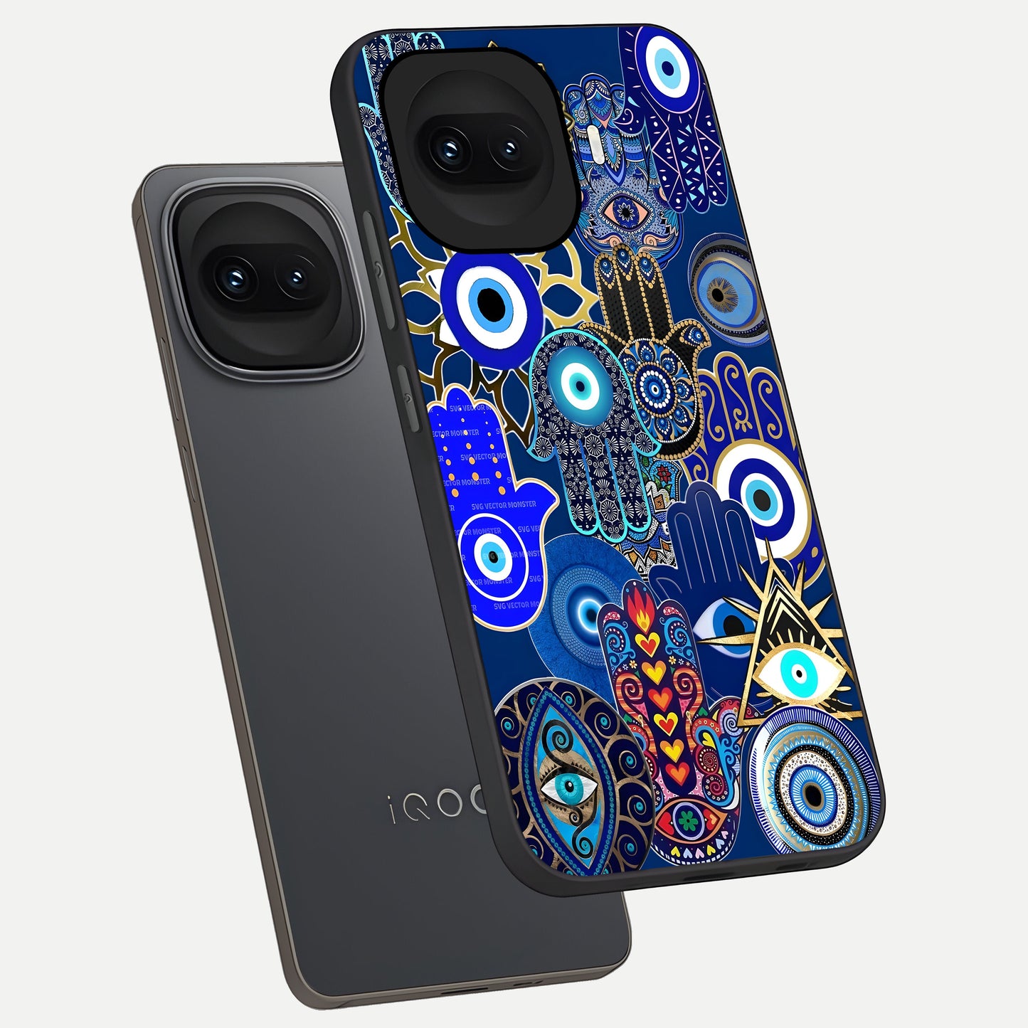  Mystic Palm Guard phone case for iQOO 15R showing premium glass back cover with detailed artwork