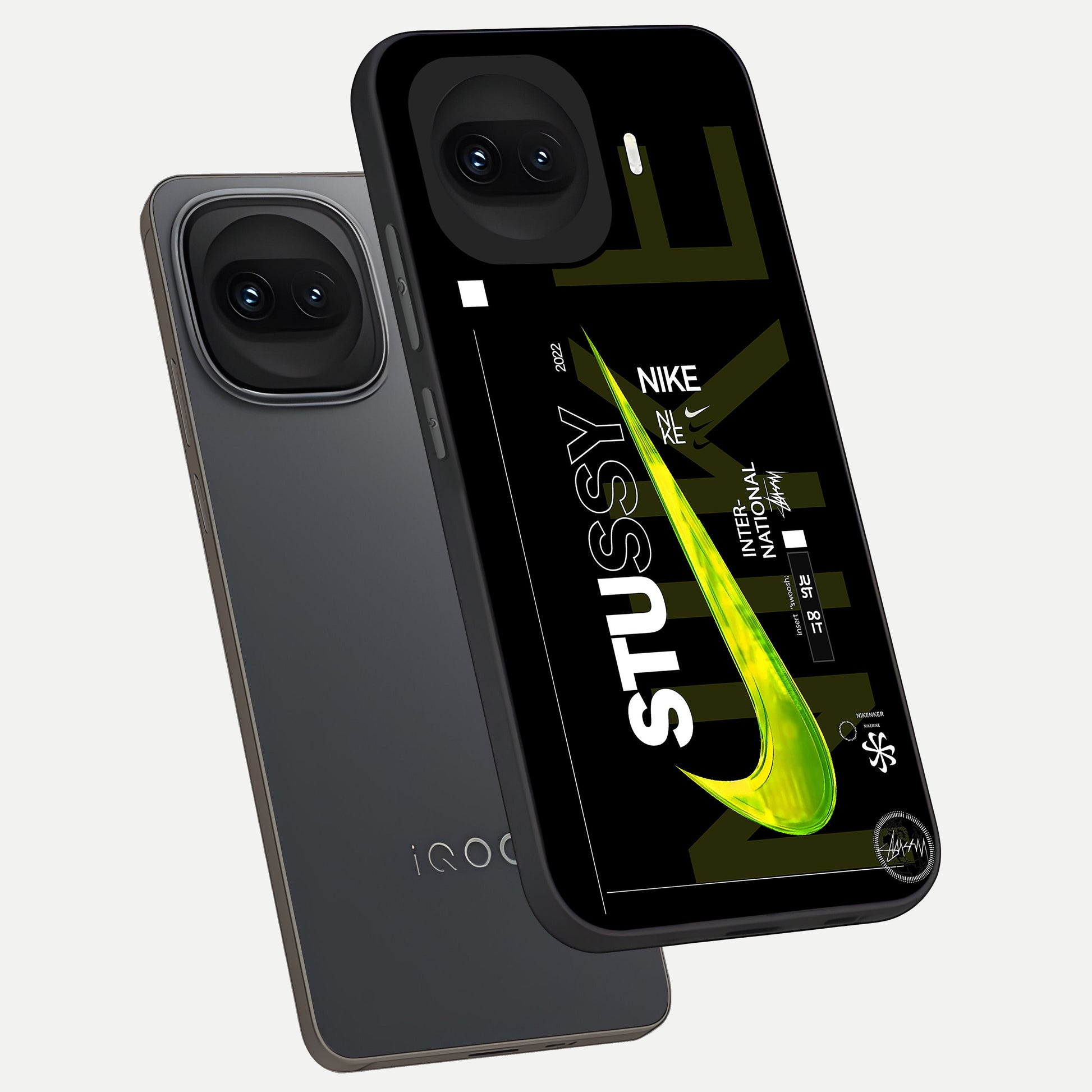 Neon Street Edition phone case for iQOO 15R showing premium glass back cover with detailed artwork