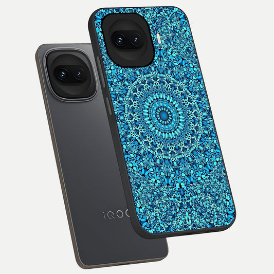  Ocean Bloom Mandala phone case for iQOO 15R showing premium glass back cover with detailed artwork