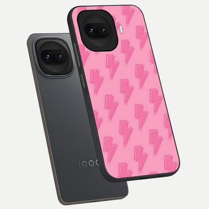  Pink Moo Magic phone case for iQOO 15R showing premium glass back cover with detailed artwork