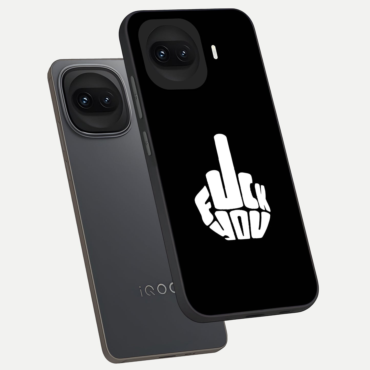  Rebel Mode On phone case for iQOO 15R showing premium glass back cover with detailed artwork