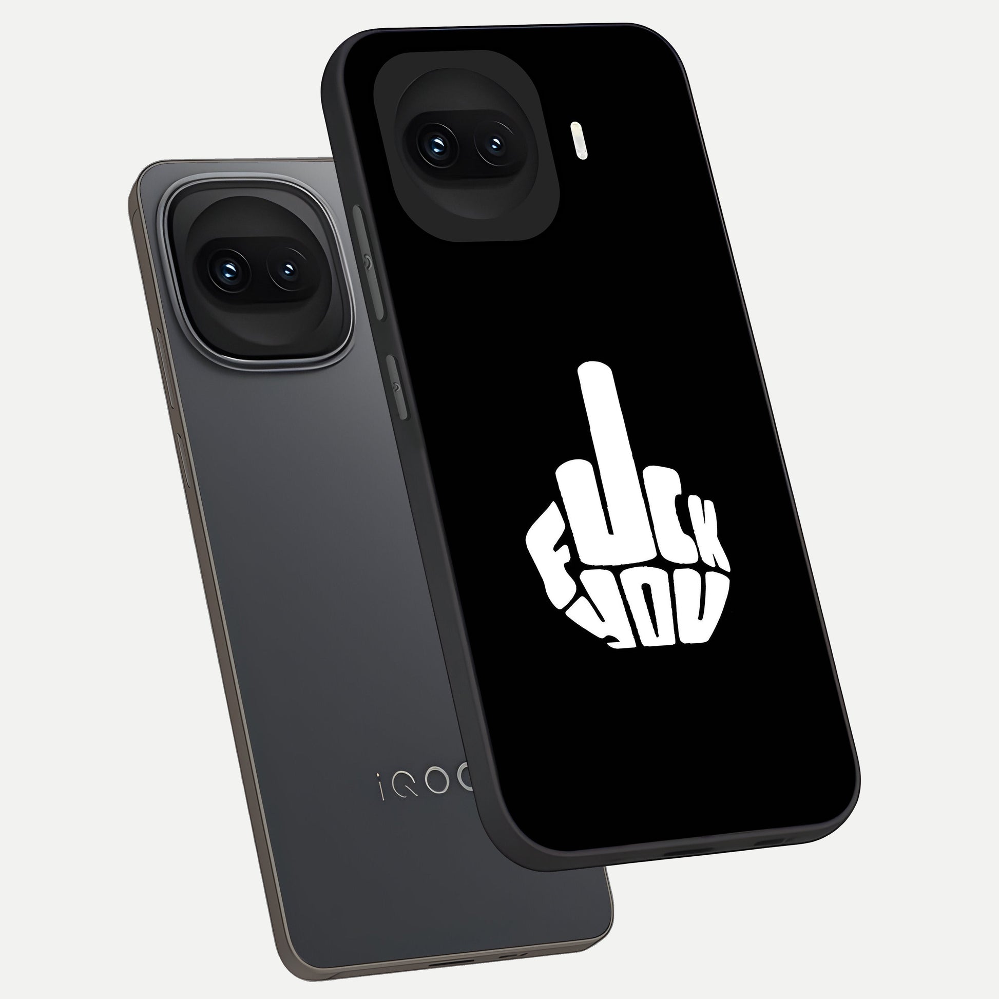  Rebel Mode On phone case for iQOO 15R showing premium glass back cover with detailed artwork