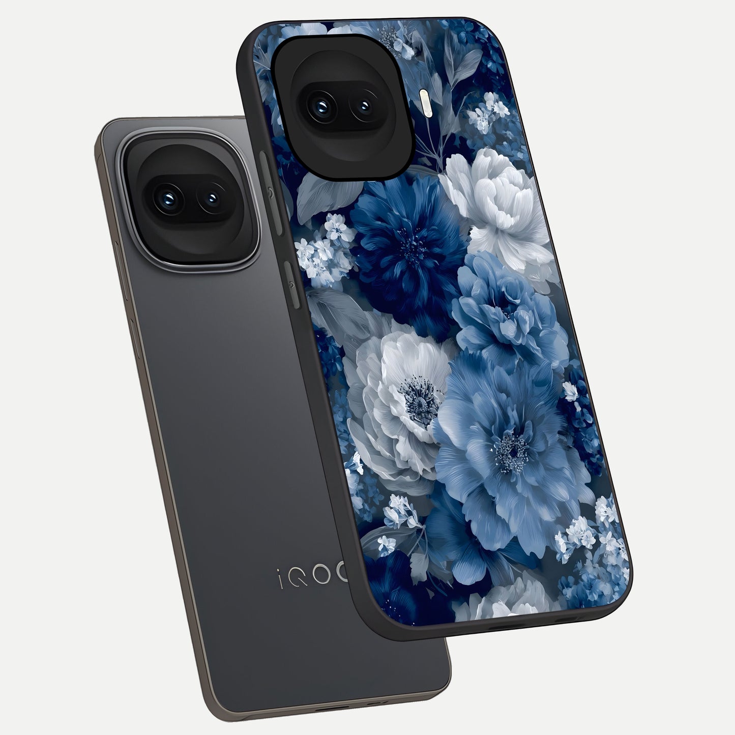  Royal Bloom Garden phone case for iQOO 15R showing premium glass back cover with detailed artwork