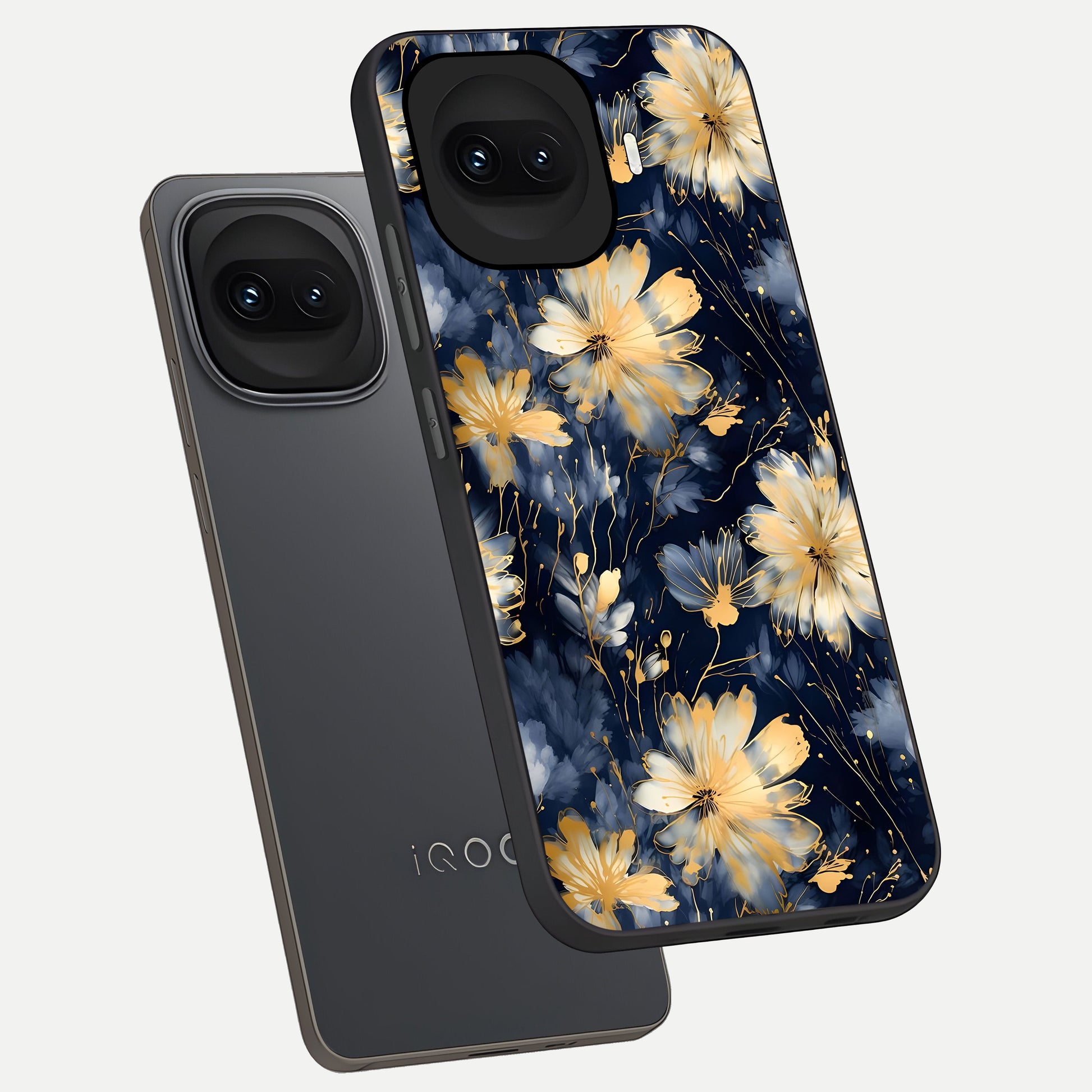 Royal Petal Dream phone case for iQOO 15R showing premium glass back cover with detailed artwork
