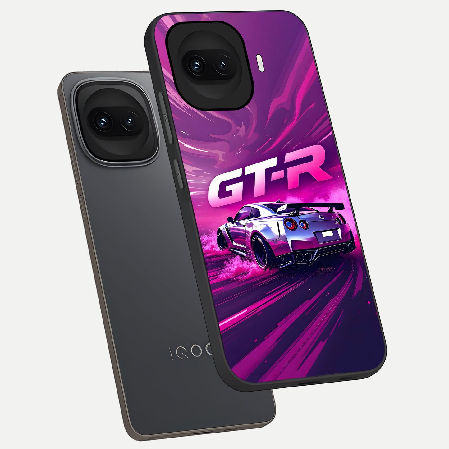 Speed Drift Legend phone case for iQOO 15R showing premium glass back cover with detailed artwork