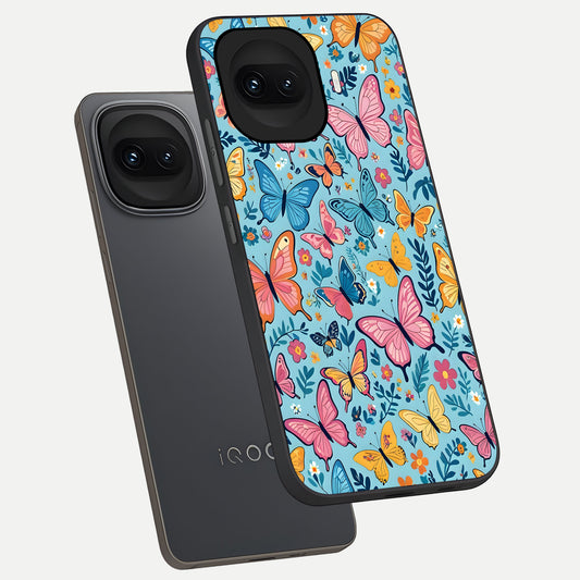  Spring Wing Garden phone case for iQOO 15R showing premium glass back cover with detailed artwork