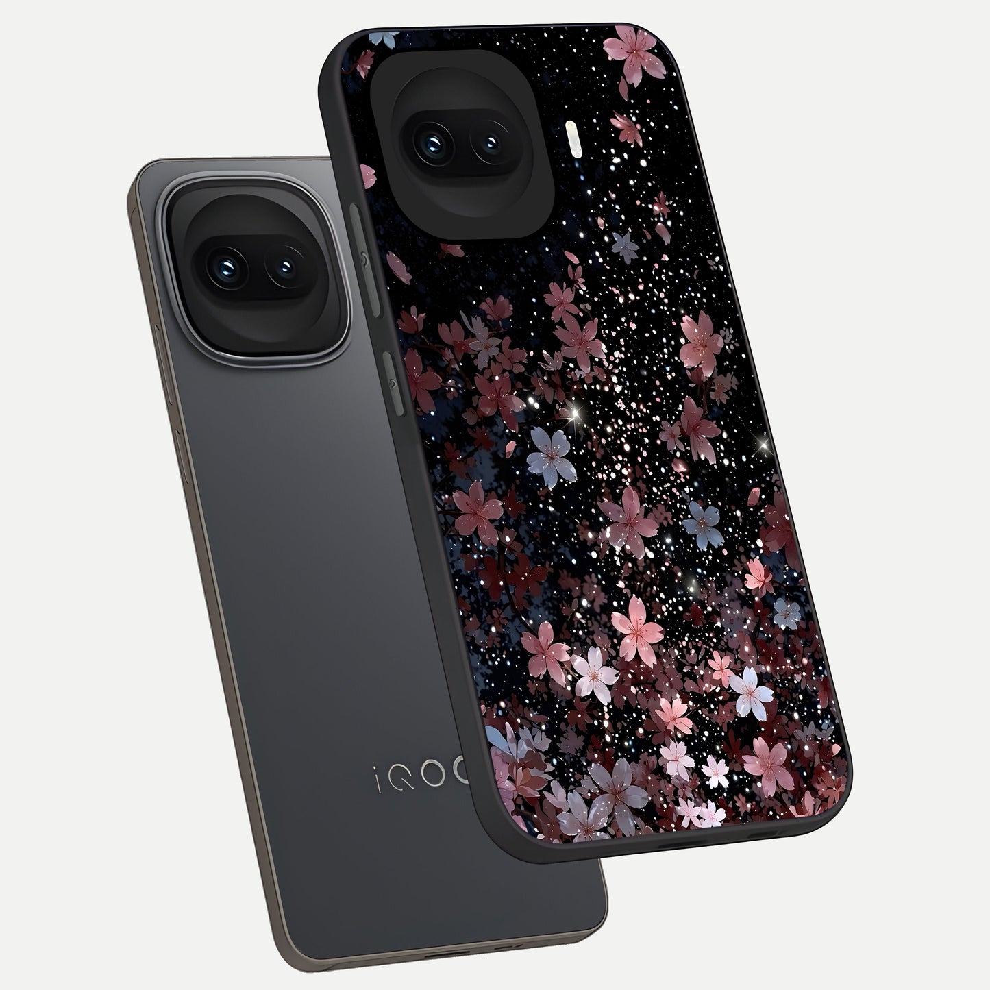  Starlit Flower Dreams phone case for iQOO 15R showing premium glass back cover with detailed artwork