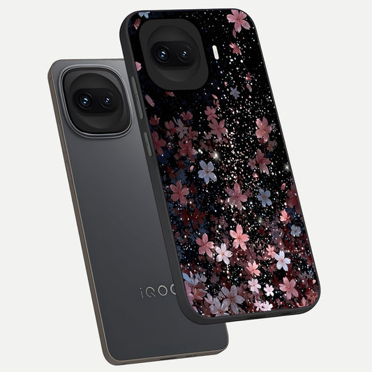  Starlit Flower Dreams phone case for iQOO 15R showing premium glass back cover with detailed artwork