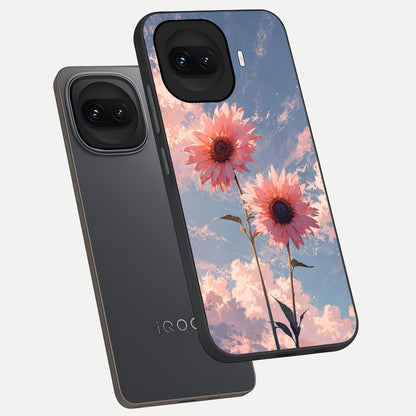  Sun Moon Balance phone case for iQOO 15R showing premium glass back cover with detailed artwork