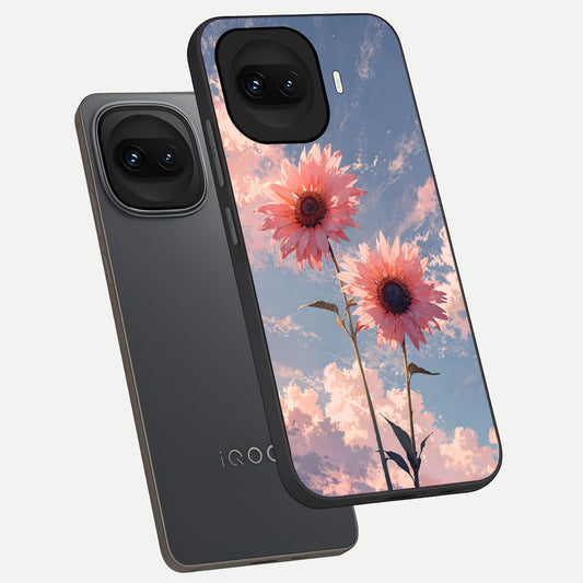  Sun Moon Balance phone case for iQOO 15R showing premium glass back cover with detailed artwork