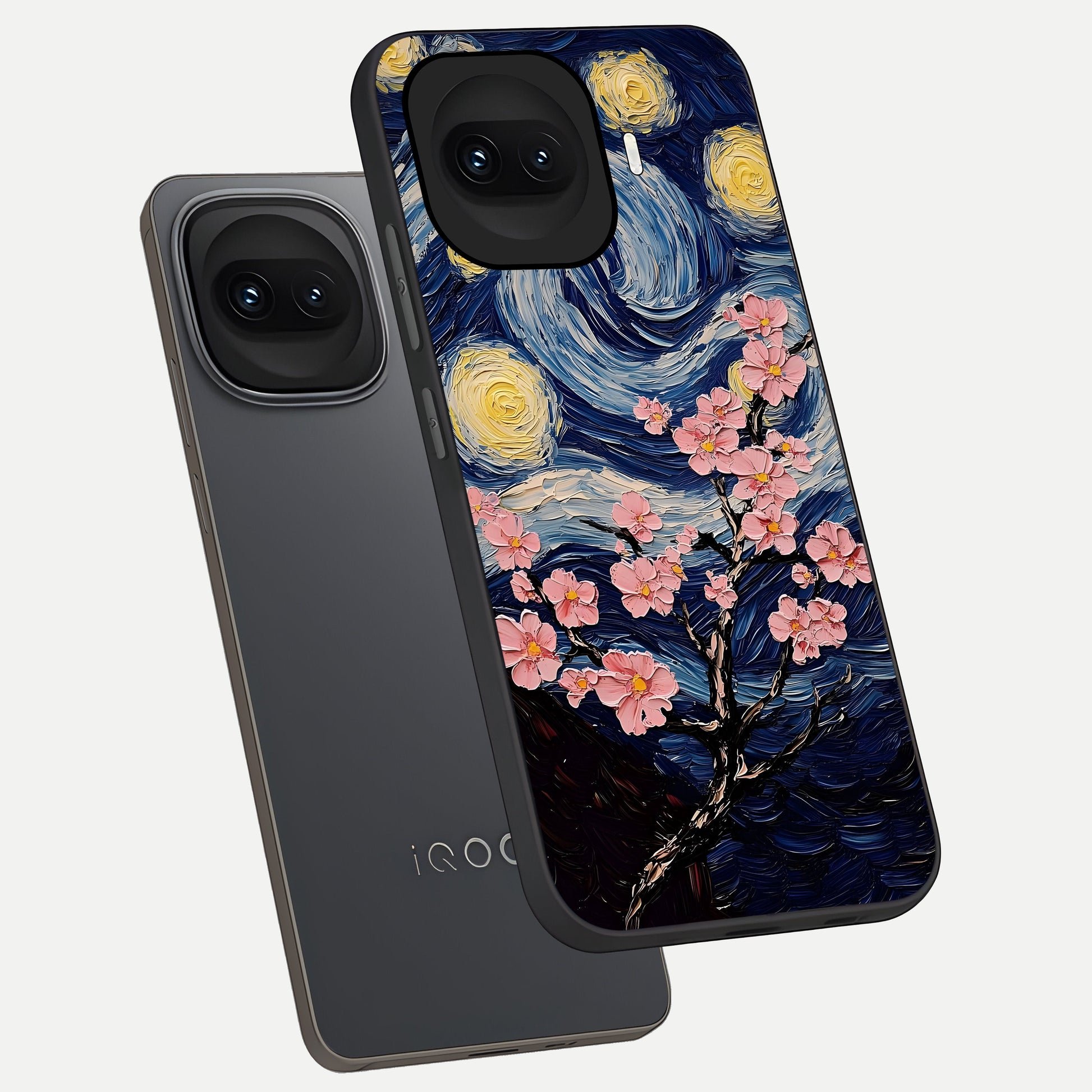  Van Gogh Scenery phone case for iQOO 15R showing premium glass back cover with detailed artwork