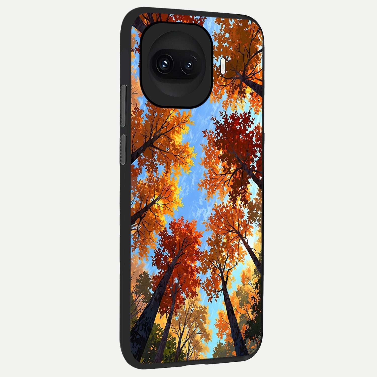  Autumn Sky Rise back cover for iQOO 15R slim fit glass case with vibrant aesthetic design