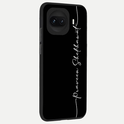  Black Tune Custom Name back cover for iQOO 15R slim fit glass case with vibrant aesthetic design