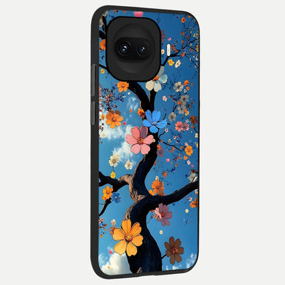  Blossom Dream Sky back cover for iQOO 15R slim fit glass case with vibrant aesthetic design