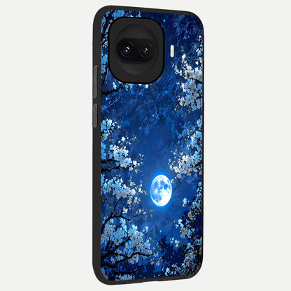 Blossom Moonlight Sky back cover for iQOO 15R slim fit glass case with vibrant aesthetic design