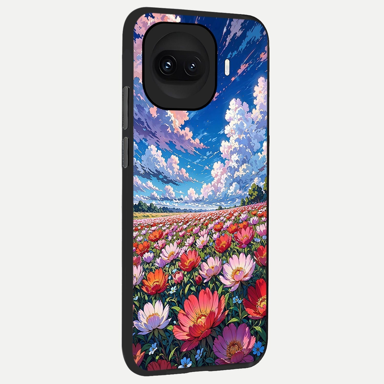  Blossom Sky Field back cover for iQOO 15R slim fit glass case with vibrant aesthetic design