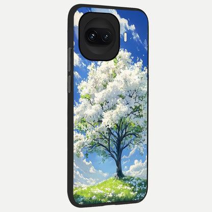 Blossom Sky Serenity back cover for iQOO 15R slim fit glass case with vibrant aesthetic design