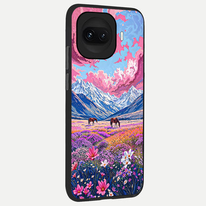  Blossom Valley Dream back cover for iQOO 15R slim fit glass case with vibrant aesthetic design