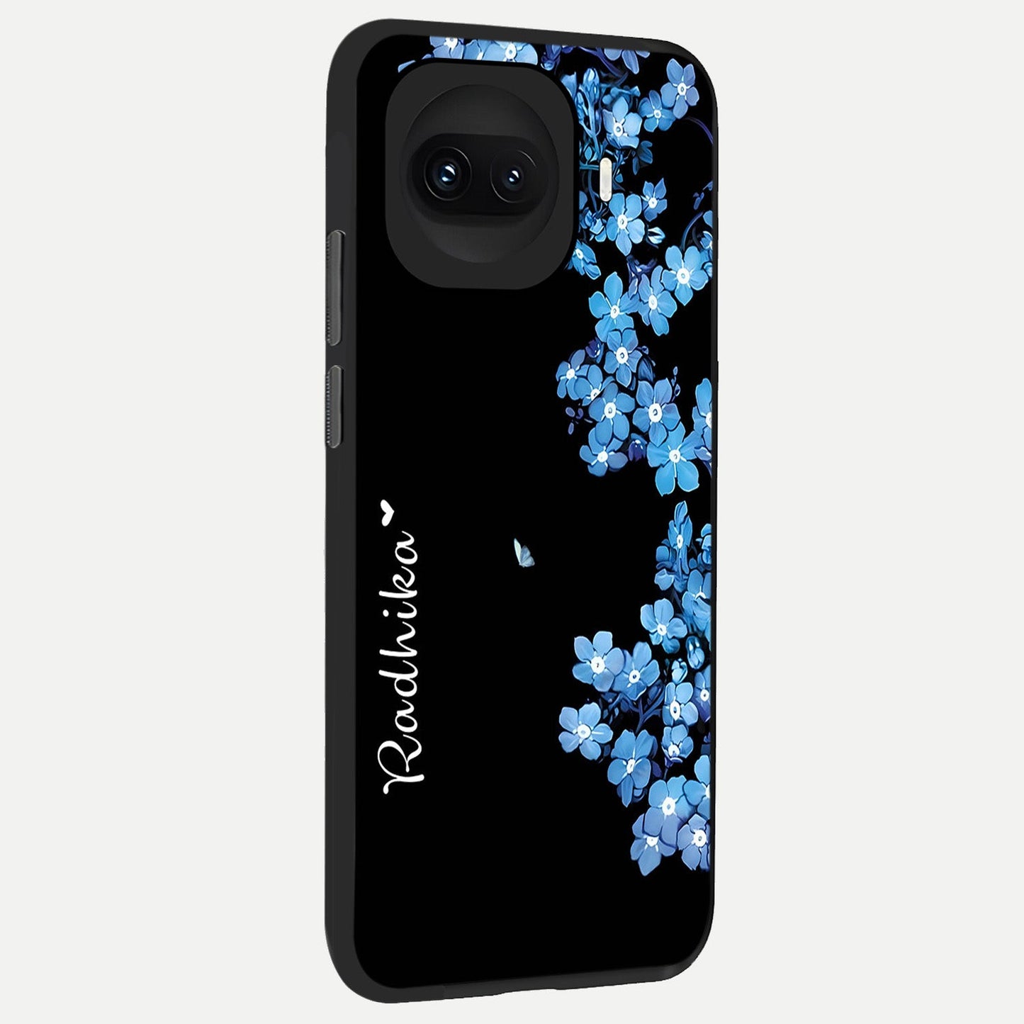  Blue Petal Dream Custom Name back cover for iQOO 15R slim fit glass case with vibrant aesthetic design