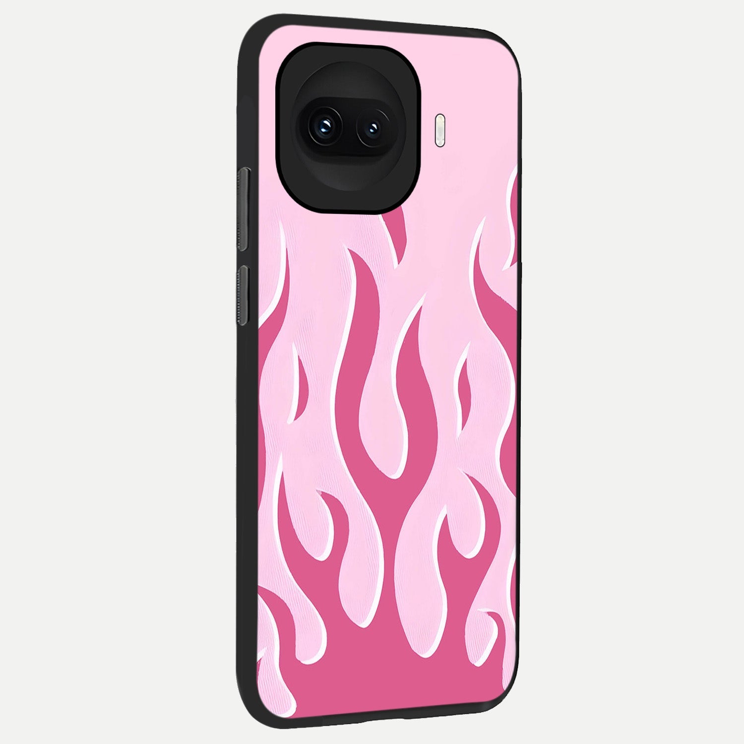  Blush Flame Energy back cover for iQOO 15R slim fit glass case with vibrant aesthetic design