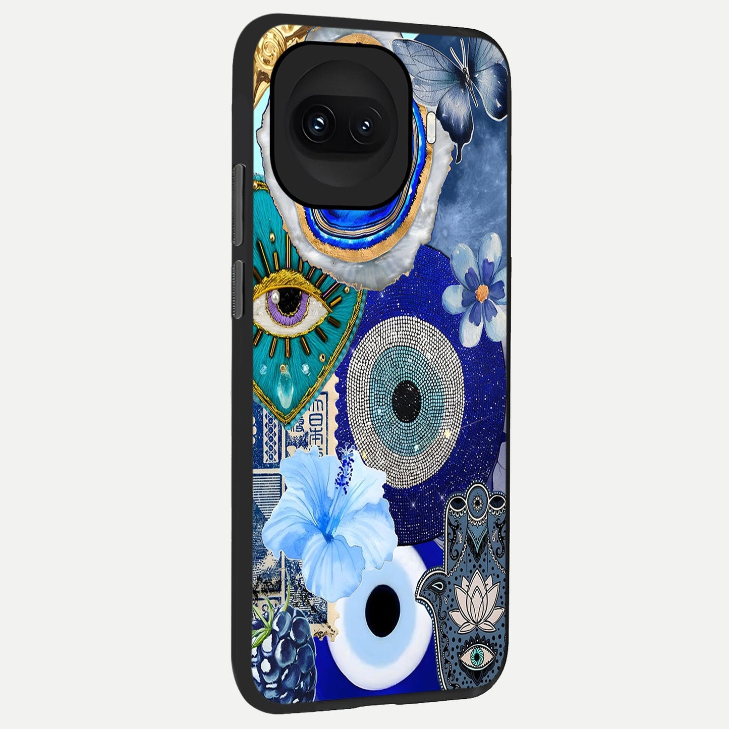 Celestial Blue Vision back cover for iQOO 15R slim fit glass case with vibrant aesthetic design
