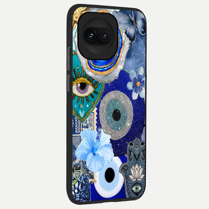 Celestial Blue Vision back cover for iQOO 15R slim fit glass case with vibrant aesthetic design